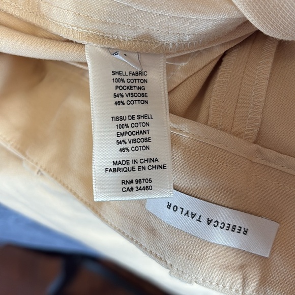 NWT Women’s Rebecca Taylor Sz 4 Lightweight 100% Cotton Pant with Semi-open Leg - Picture 4 of 8